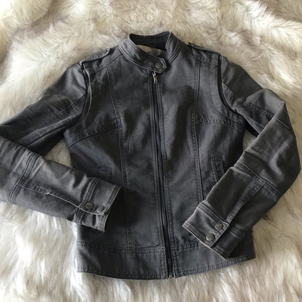 LeChateau Denim Bomber Jacket